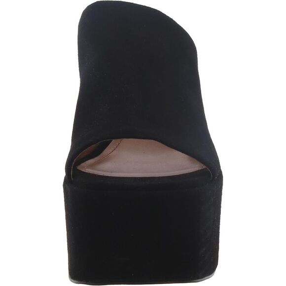 Coach Womens Black Mules Square Open Toe Chunky Platform Sandals Shoes NWOB - Picture 3 of 4